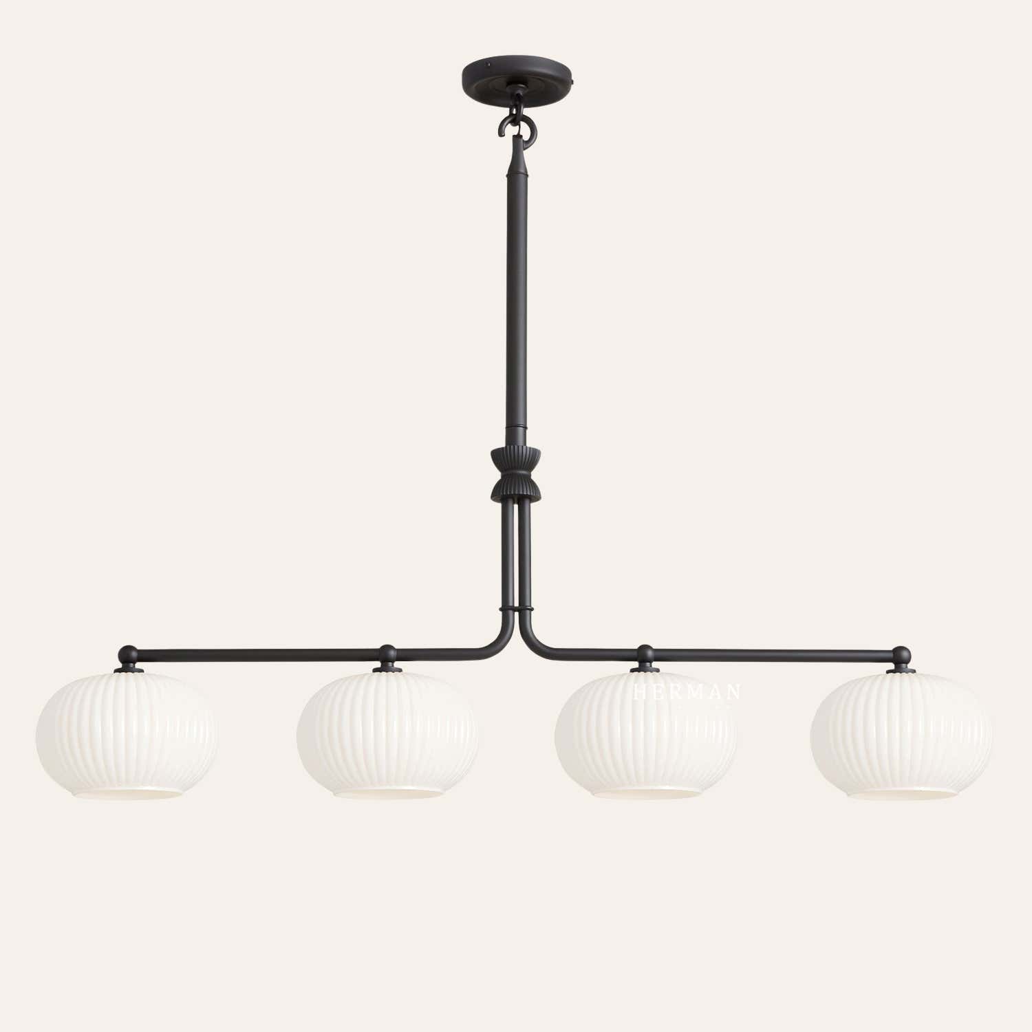 Enzo 42" Glass Linear Chandelier