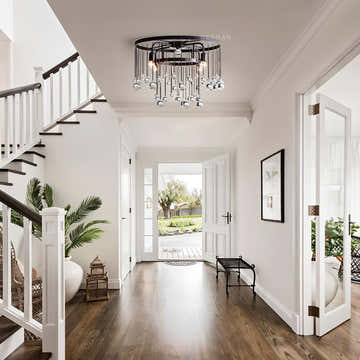 Aubrey Crystal Ball Flushmount Lamp