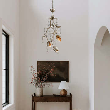 Gothic Viticci Pendant 28"H- Silver