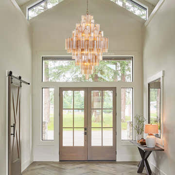 Addis Murano Glass Diamond Chandelier 50"H