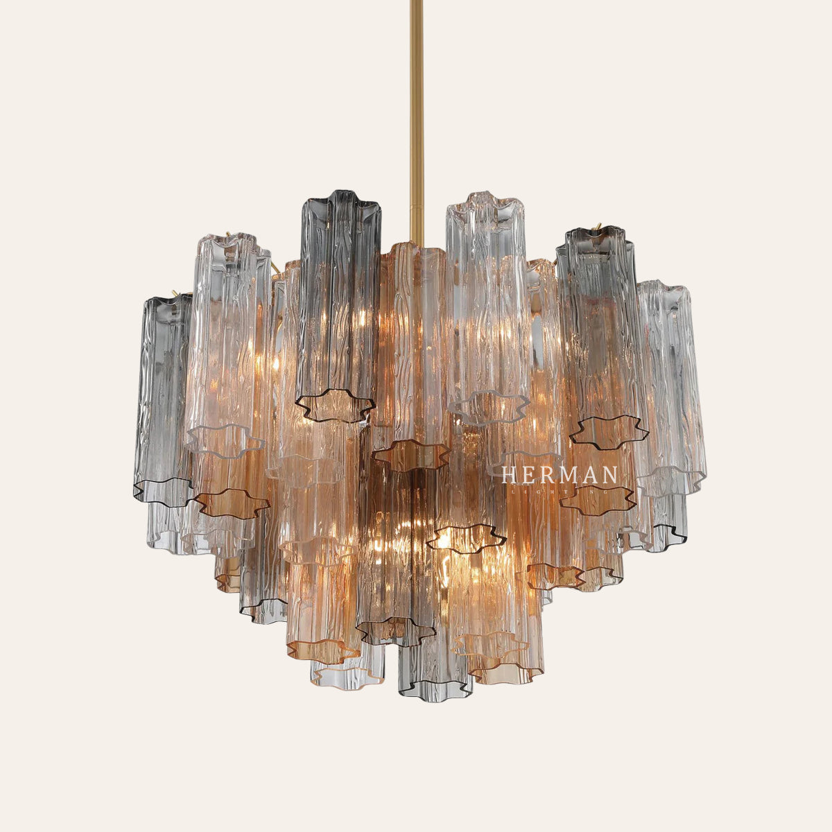 Addis Murano Glass Chandelier 17.8" 19.8" 22" 26.8" 32''D