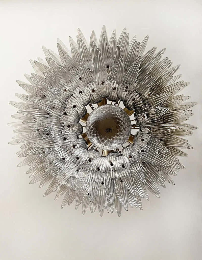 Murano Chandelier – Palmette – 163 glasses – Smoked