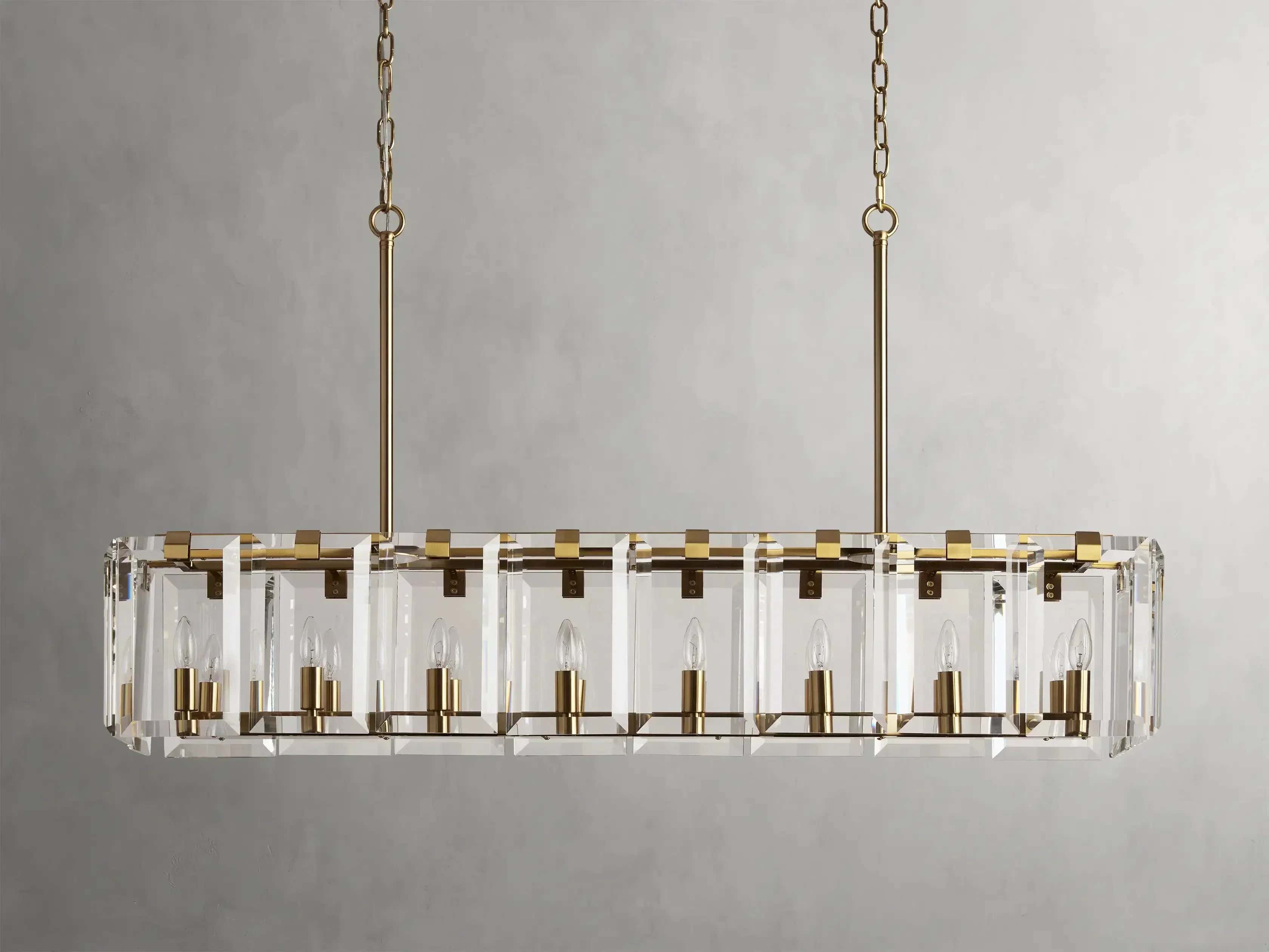 Amaya Rectangular Chandelier 40" 53"