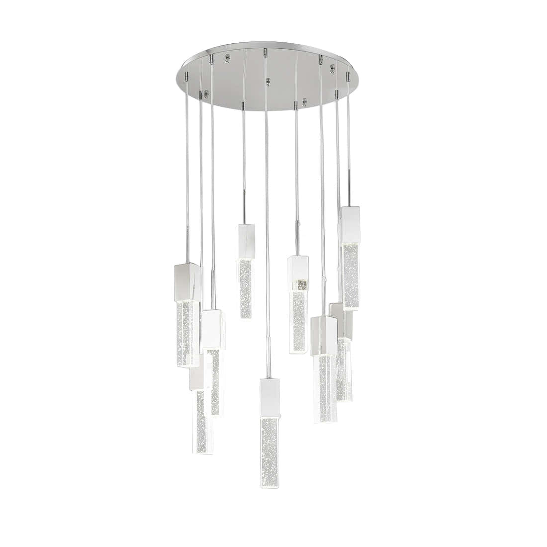 Sparkling Night Chandelier // 9 Light LED Spiral