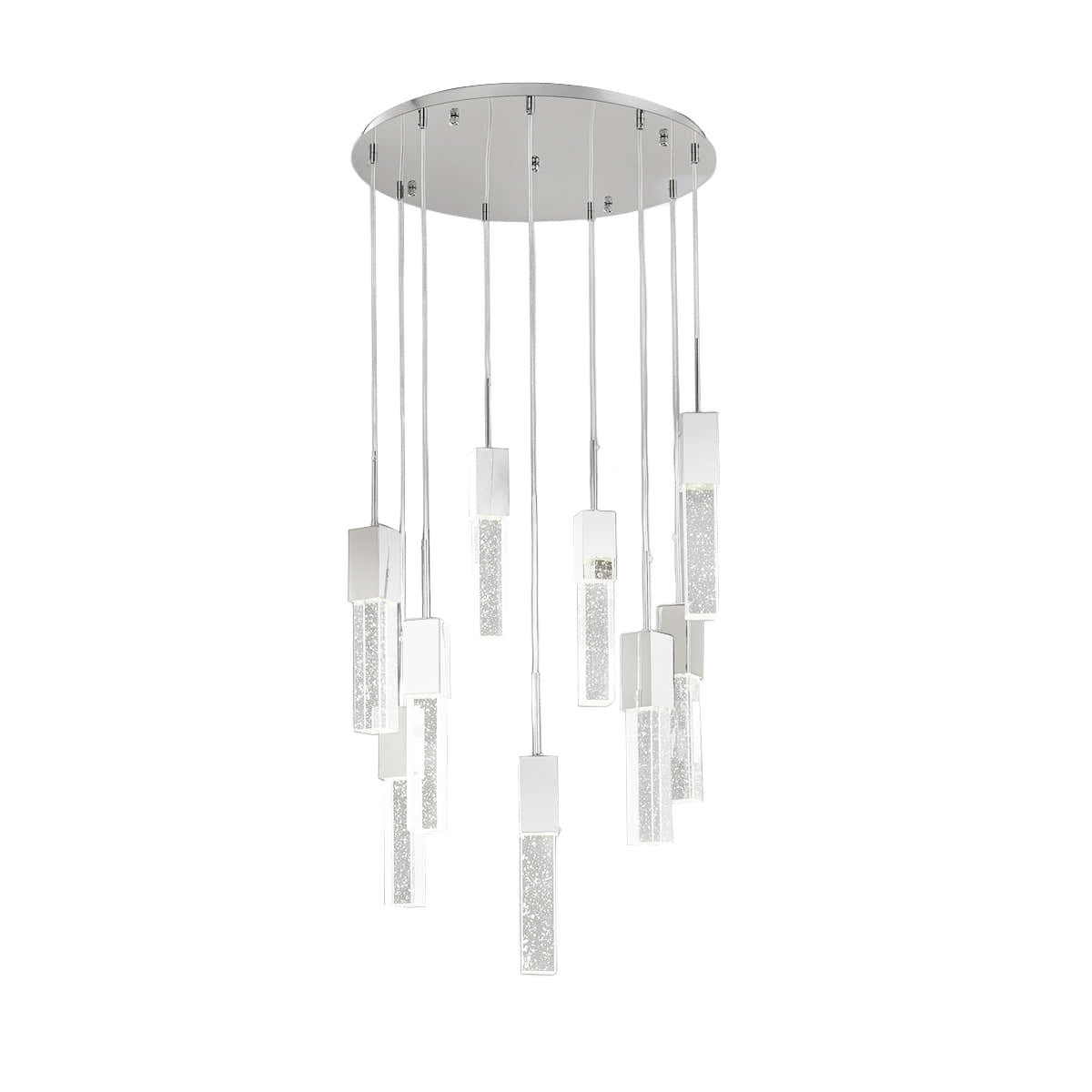 Sparkling Night Chandelier // 9 Light LED Spiral