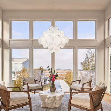 Murano Chandelier 36 White Disks