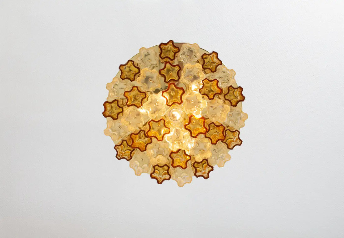 1 of 3 Tronchi Murano Glass Flush mount light Kalmar, Austria, 1960s