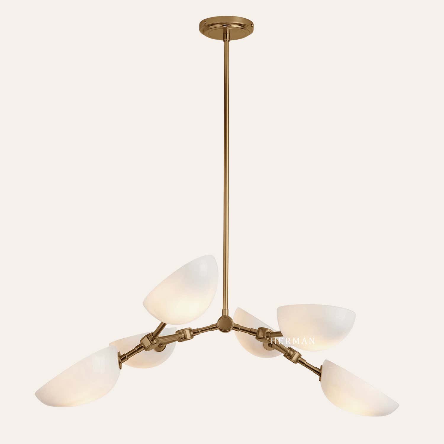 Argus Glass Chandelier 32" Width