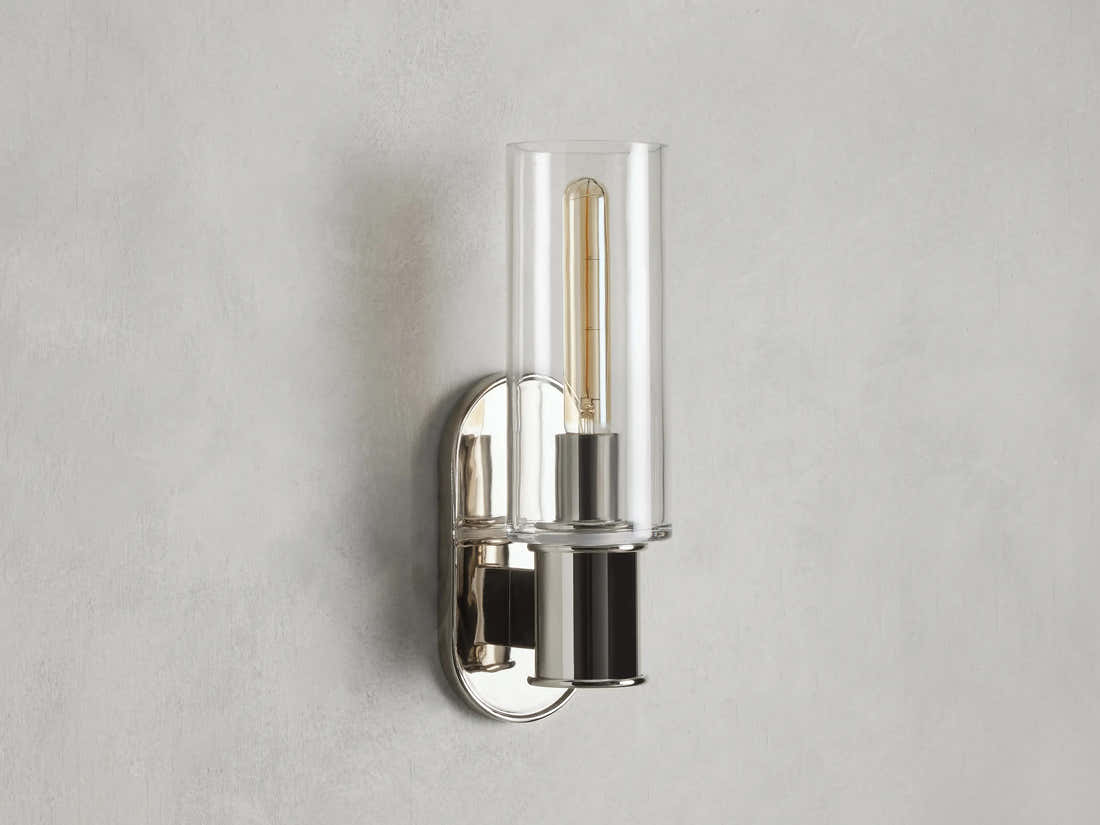 Harrlin Sconce in Clear Nickel