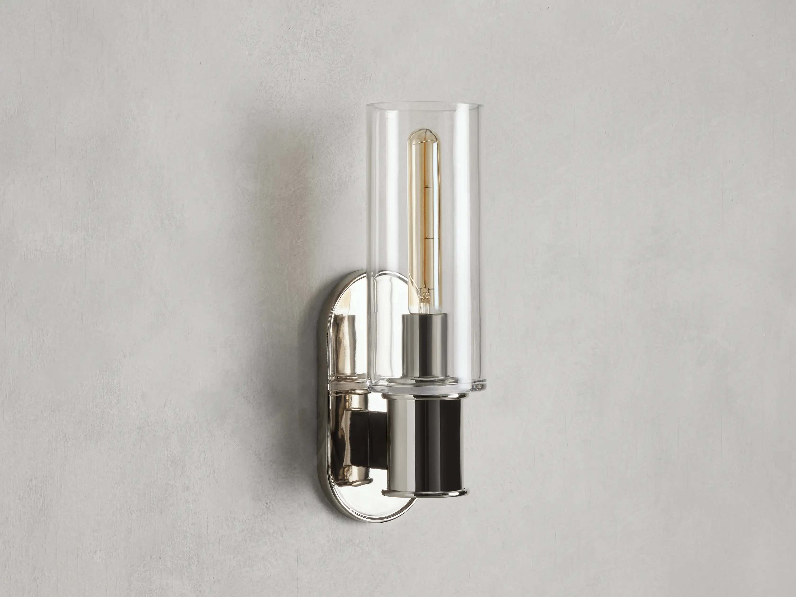 Harrlin Sconce in Clear Nickel