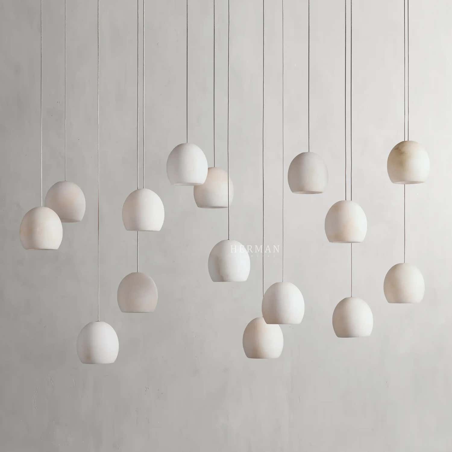 Arica Alabaster Linear Chandelier