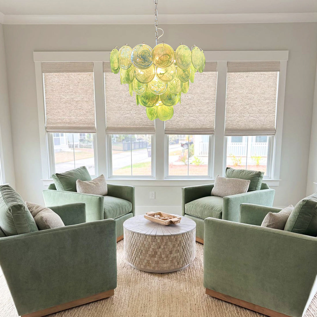 Murano Chandelier 57 Green