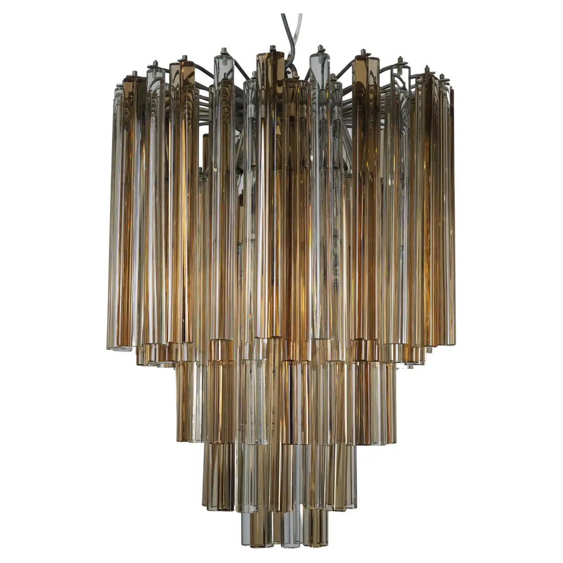 Rare "Trilobo" Glass Chandelier by Venini, Italy, 1960s