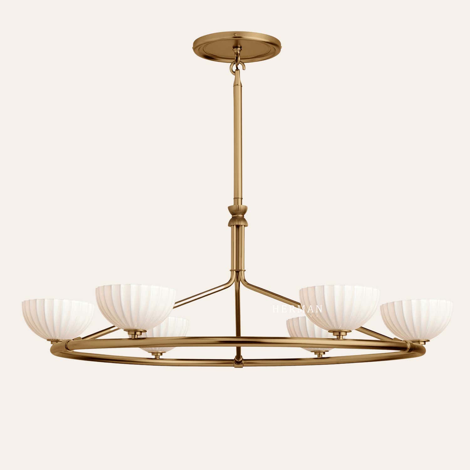 Enzo 48" Glass Round Chandelier