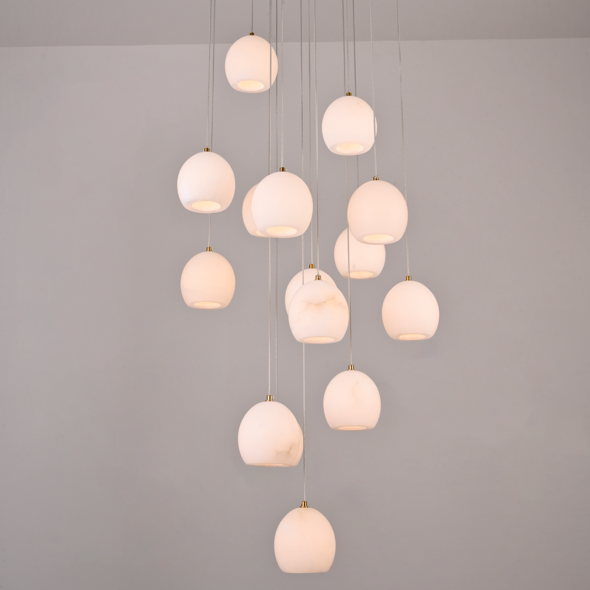 Arica Alabaster Round Chandelier