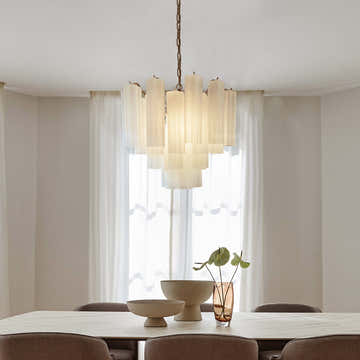 Murano Chandelier – 36 tubes – Matte white