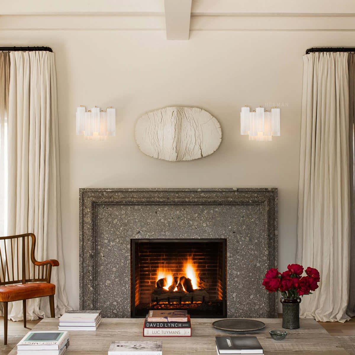 Addis Murano Glass Wall Light 14''W