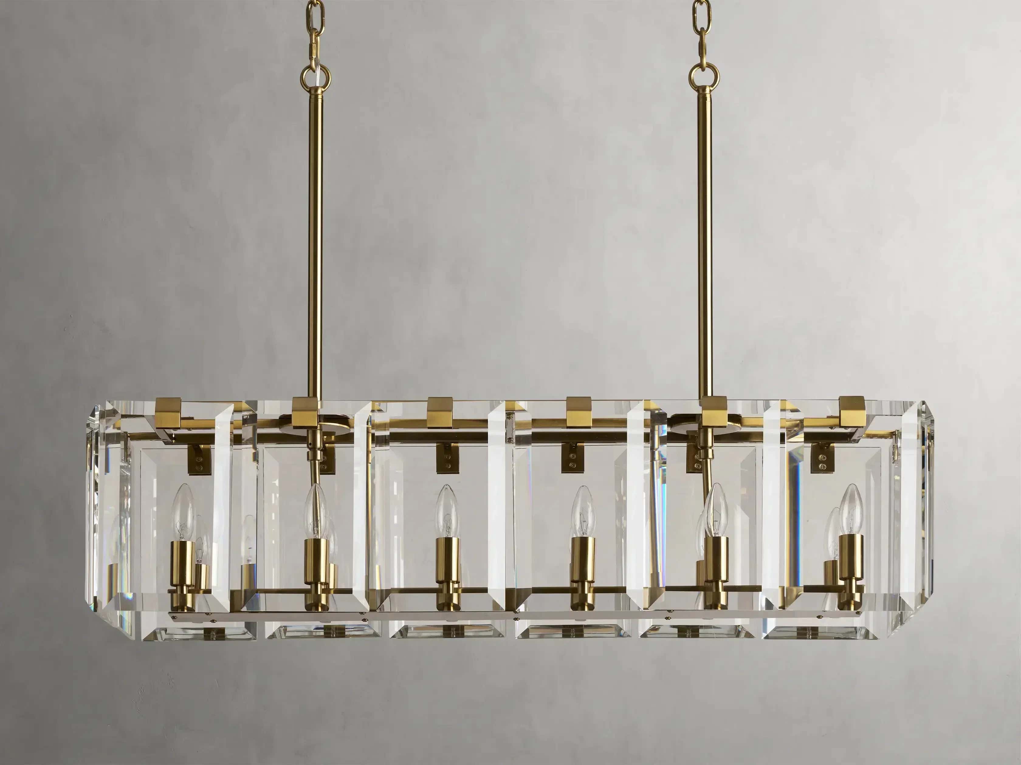 Amaya Rectangular Chandelier 40" 53"