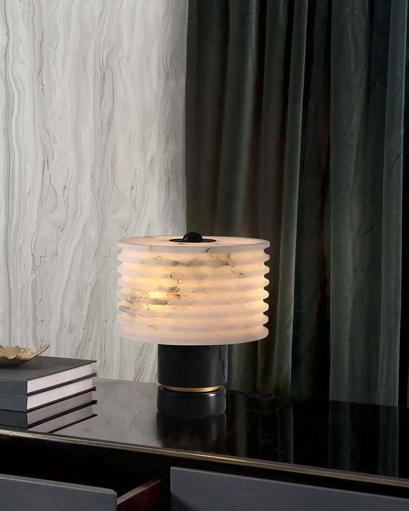 Elegant Lighting G9 Cloud Stone Alabaster Table Lamp Wide D10" & D11" 15W