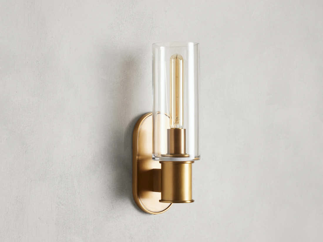 Harrlin Sconce in Clear Brass