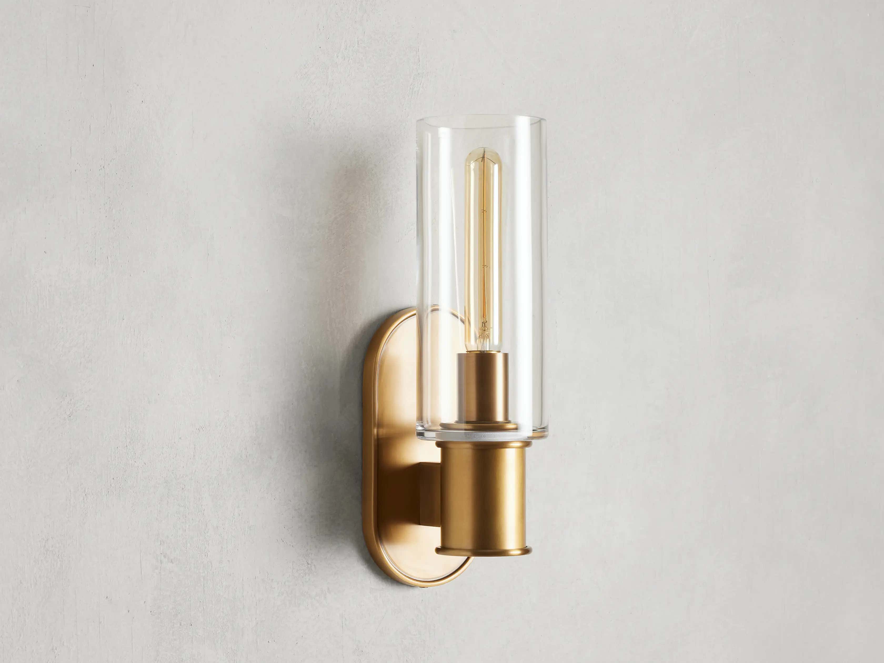 Harrlin Sconce in Clear Brass