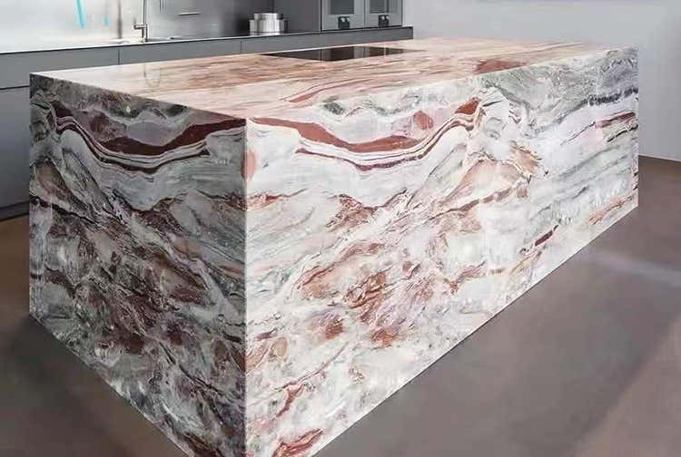Red Arabescato Orobico Marble Slab