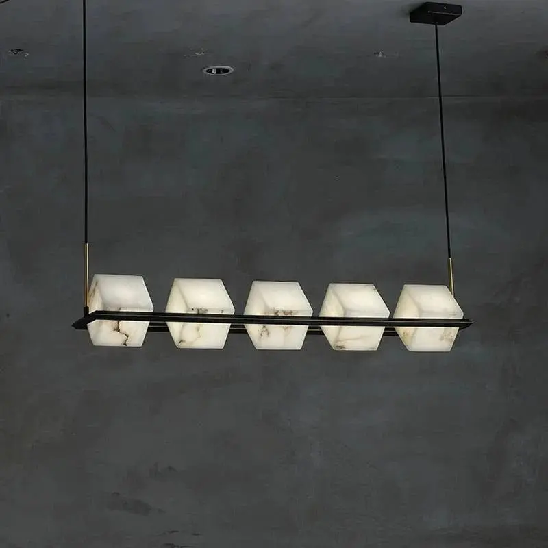 Alabaster Cubic Dining Pendant Chandelier