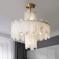 Spain Alabaster Round Modern Chandeliers