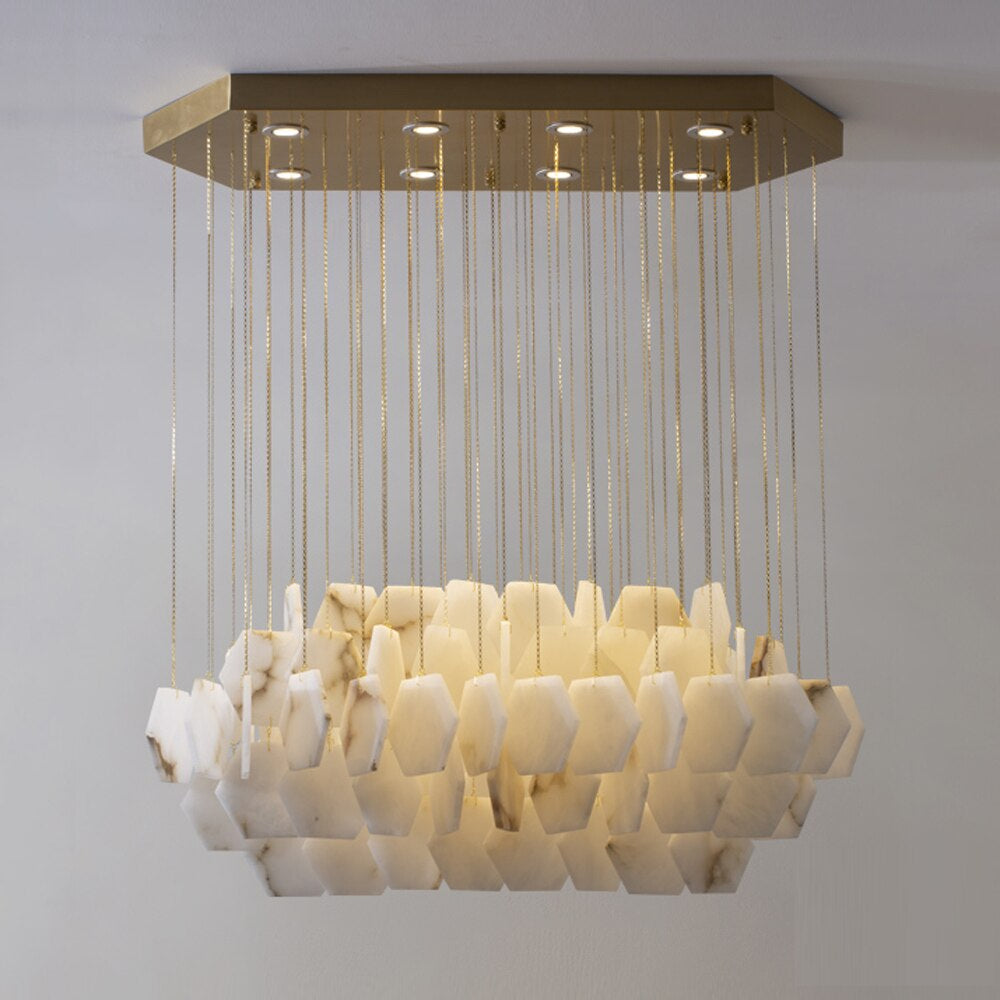 Natural Marble Modern Chandelier