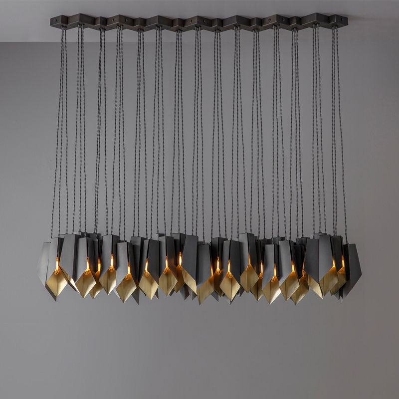 Modern Linear Chandelier For Dining Room