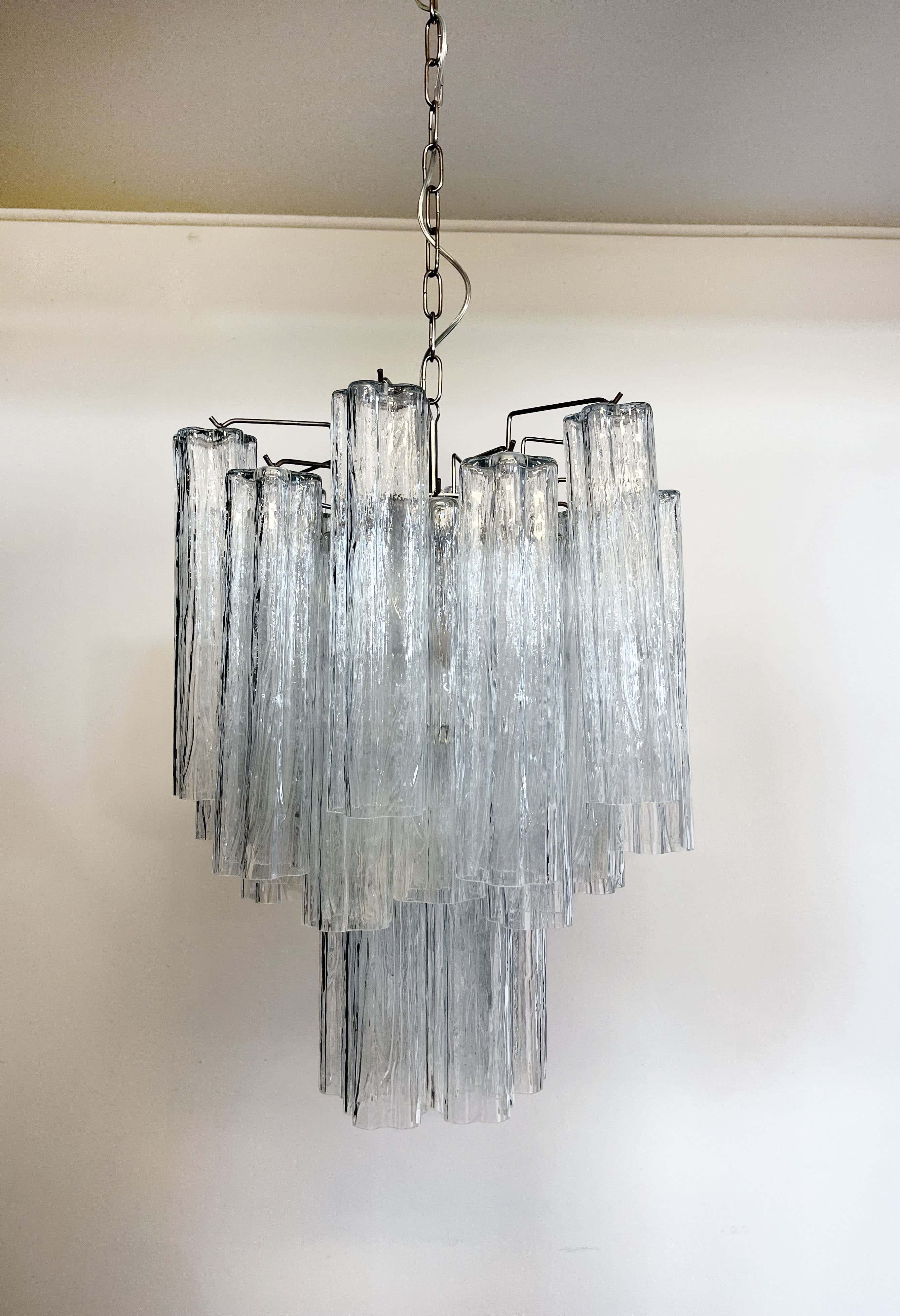 Murano Chandelier – 30 tubes – Clear Glass Tubes