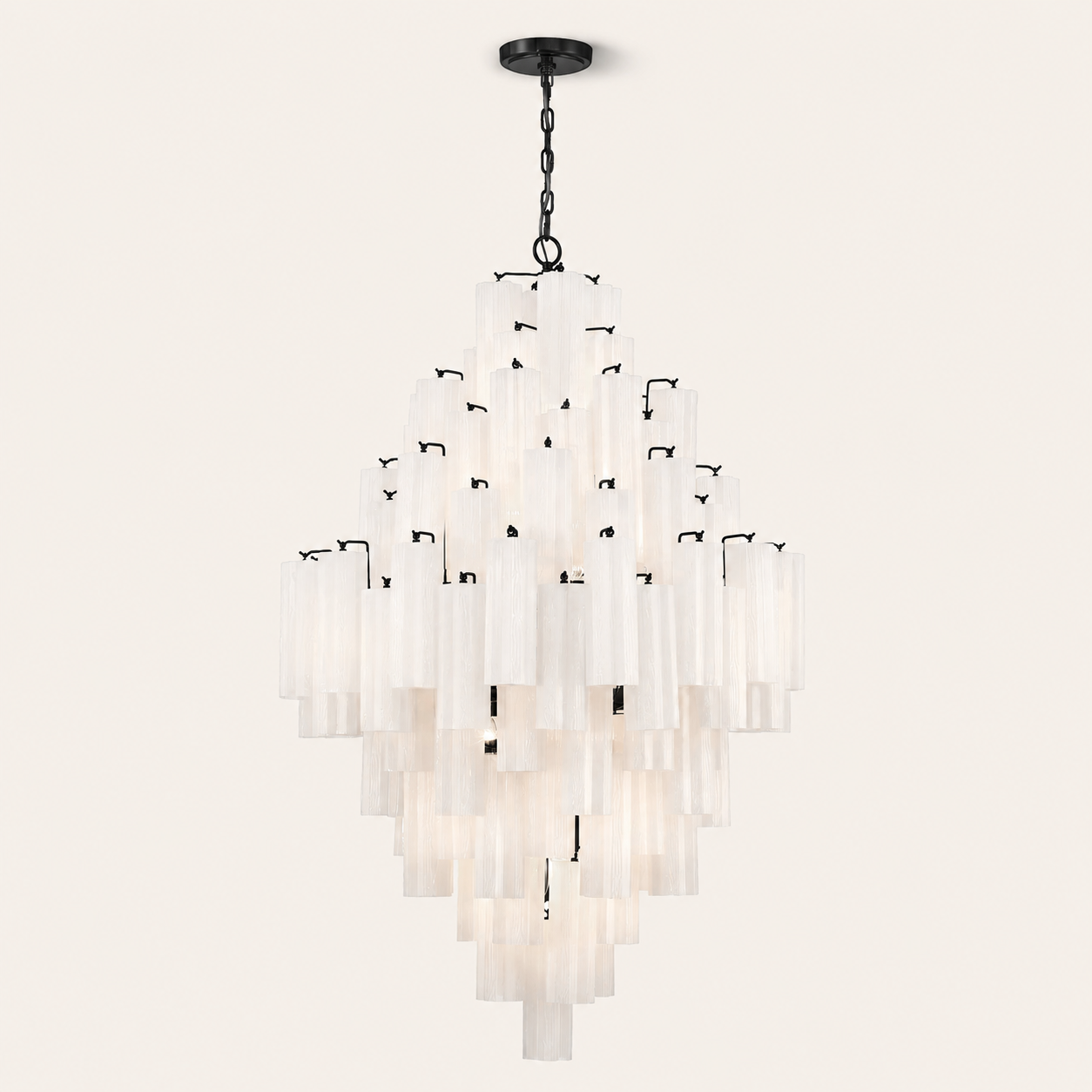 Addis Murano Glass Diamond Chandelier 50"H