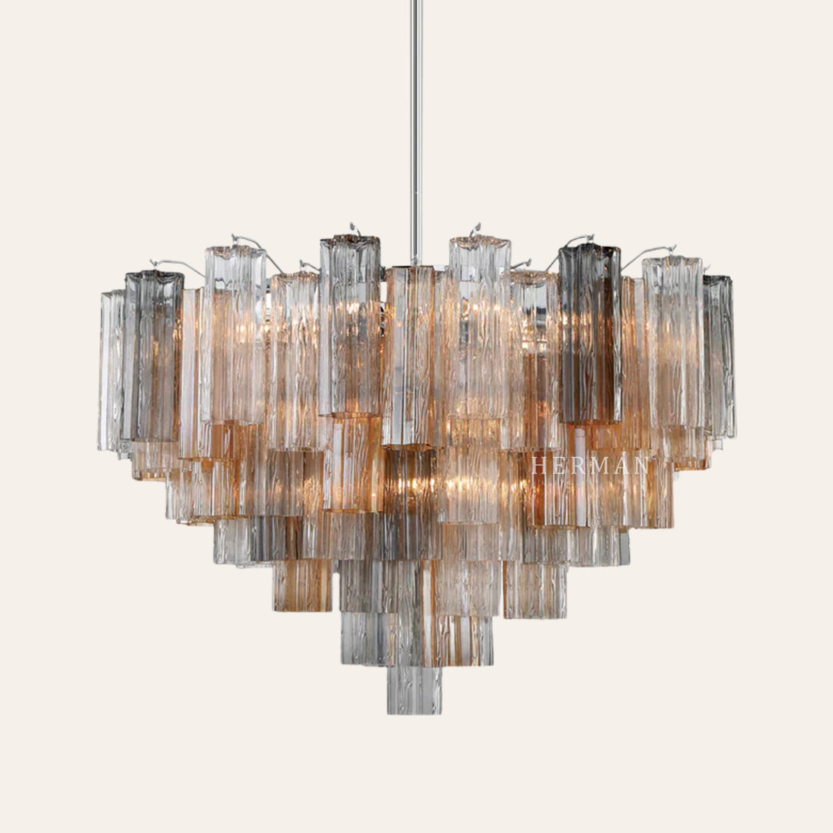 Addis Murano Glass Chandelier 17.8" 19.8" 22" 26.8" 32''D