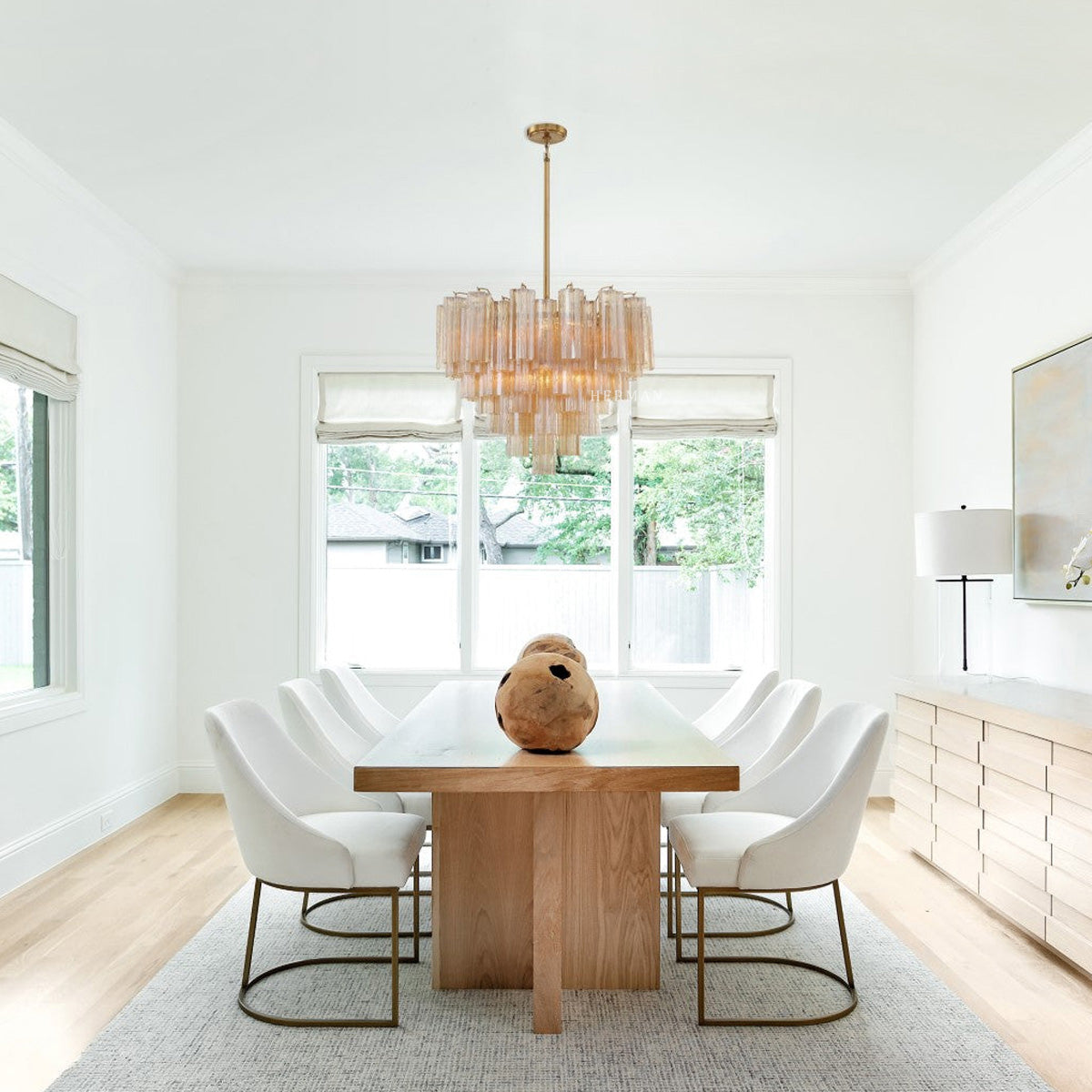 Addis Murano Glass Chandelier 17.8" 19.8" 22" 26.8" 32''D