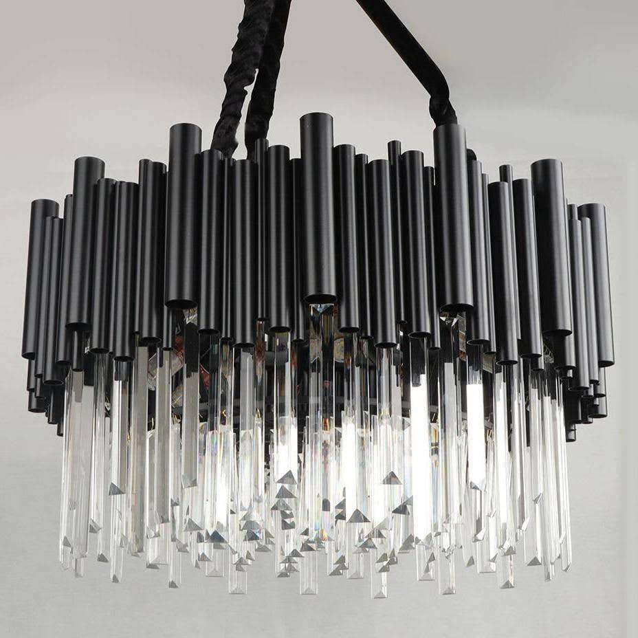 Vigo Collection Crystal Chandelier, Black