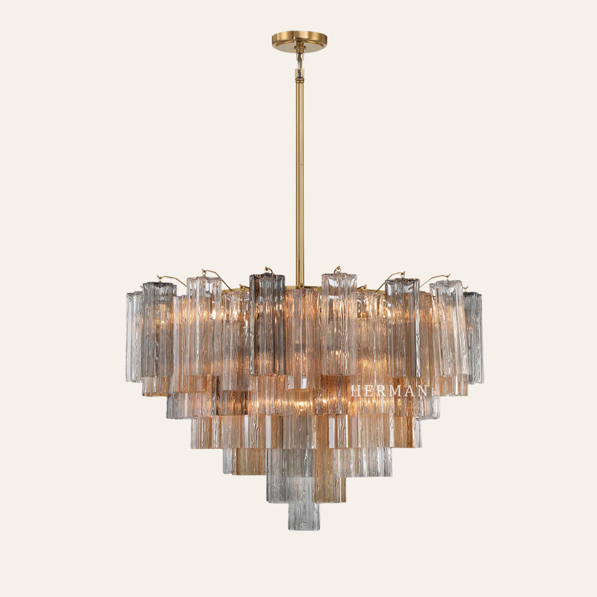 Addis Murano Glass Chandelier 17.8" 19.8" 22" 26.8" 32''D