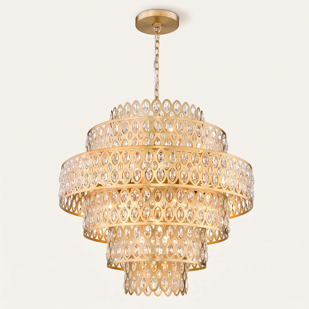 Deeley 17 Light 33" Wide Crystal Waterfall Chandelier