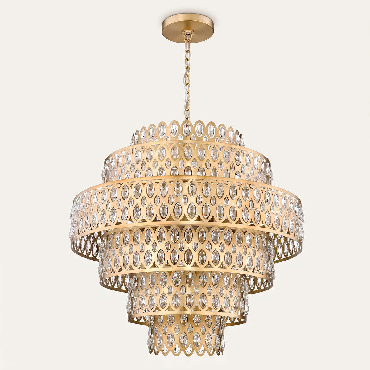 Deeley 17 Light 33" Wide Crystal Waterfall Chandelier