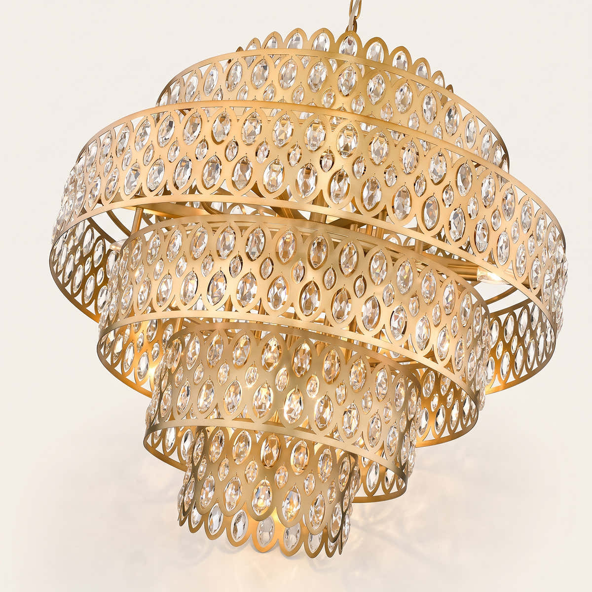 Deeley 17 Light 33" Wide Crystal Waterfall Chandelier