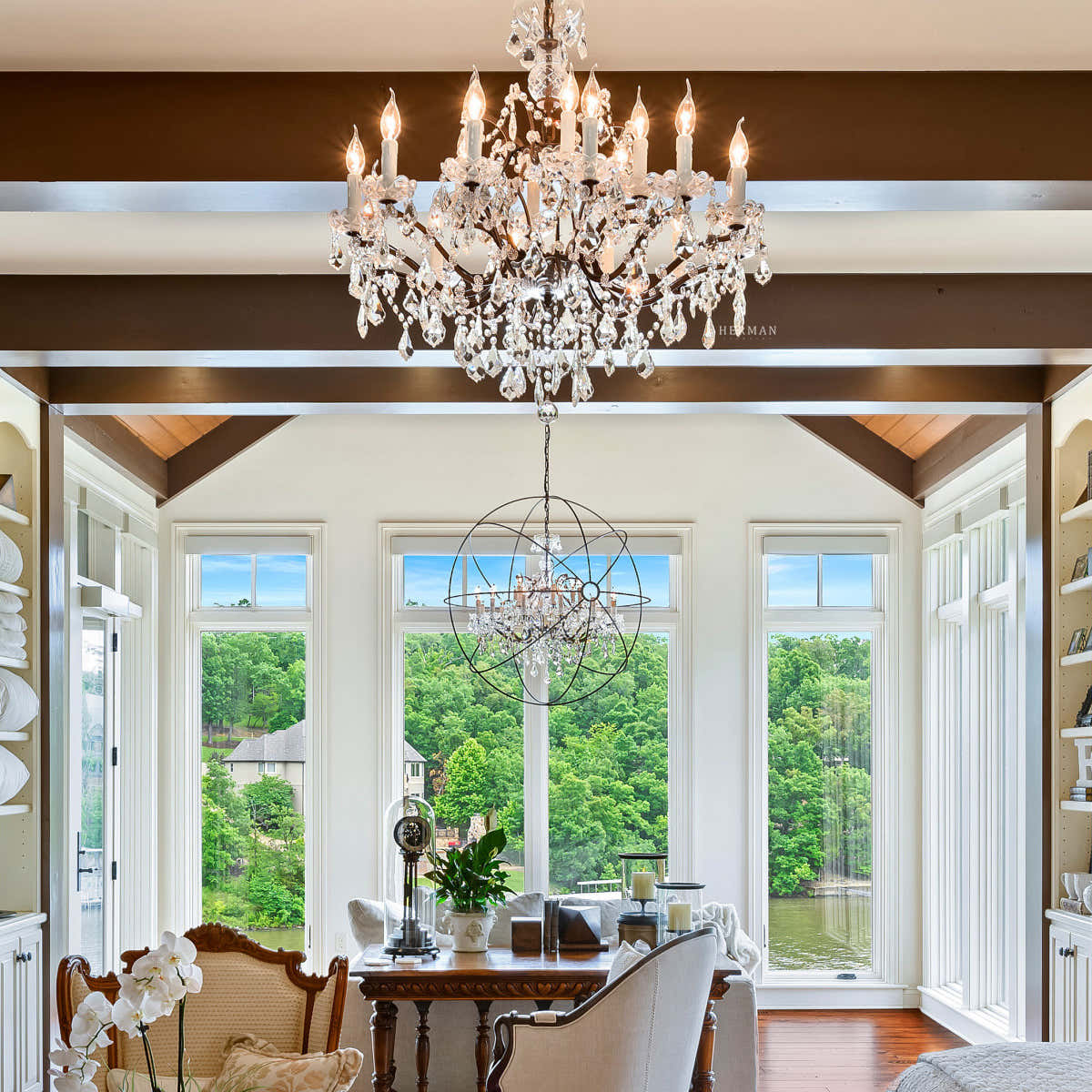 Rocaille Iron & Crystal Chandelier