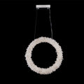 Modern Geode Quartz Crystal Chandelier Vertical Hanging Ring Pendant Light