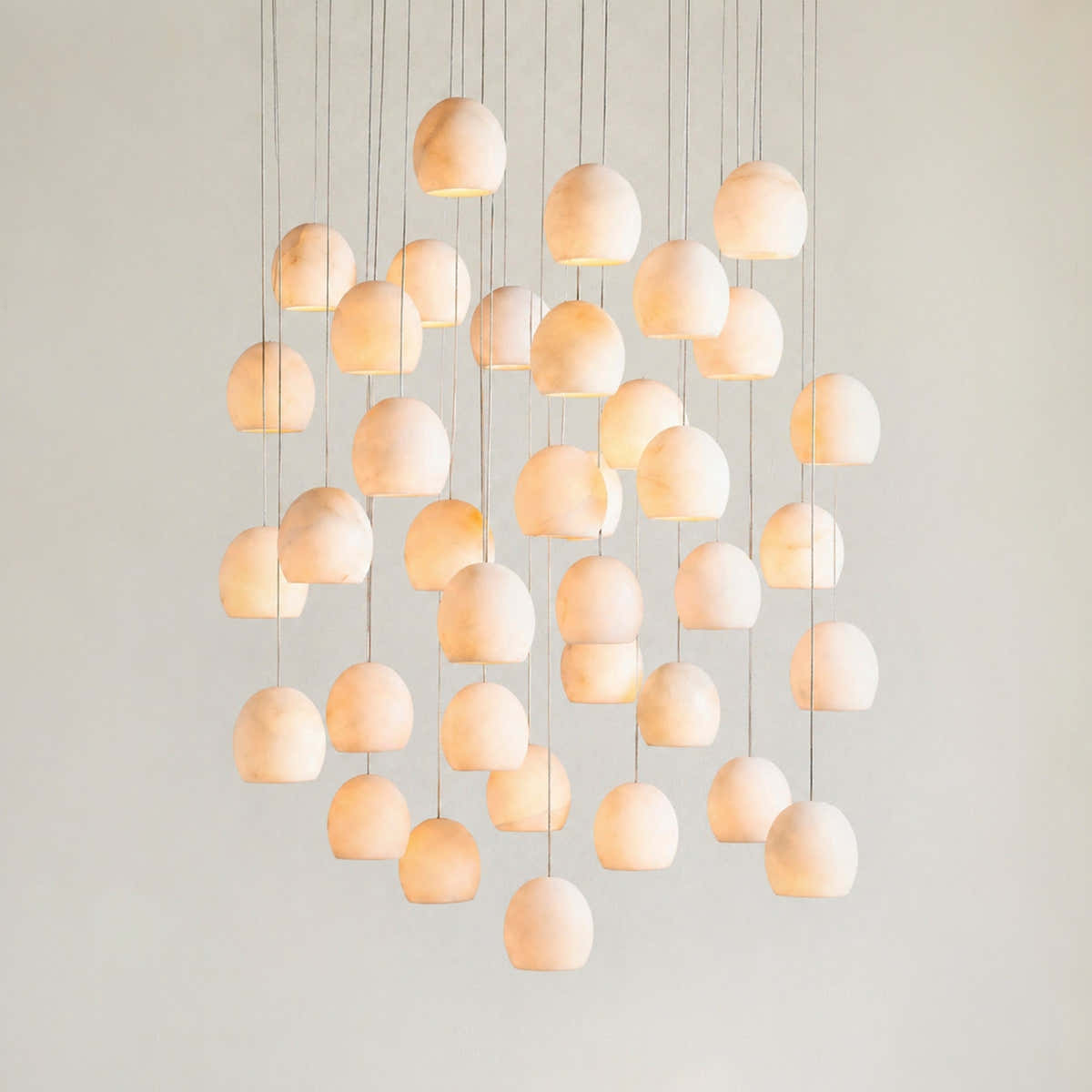 Arica Alabaster Round Chandelier