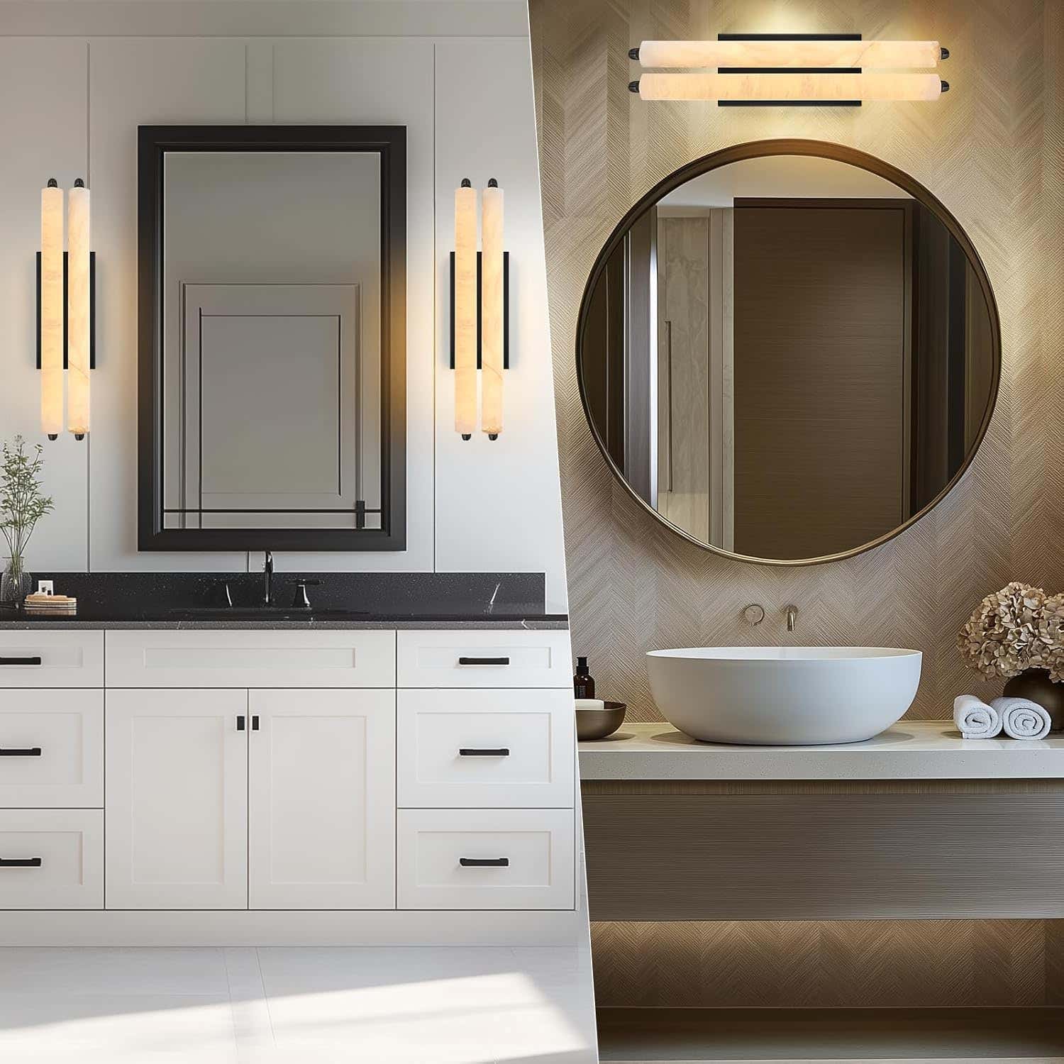 Elegant Alabaster Handcrafted Wall Sconce