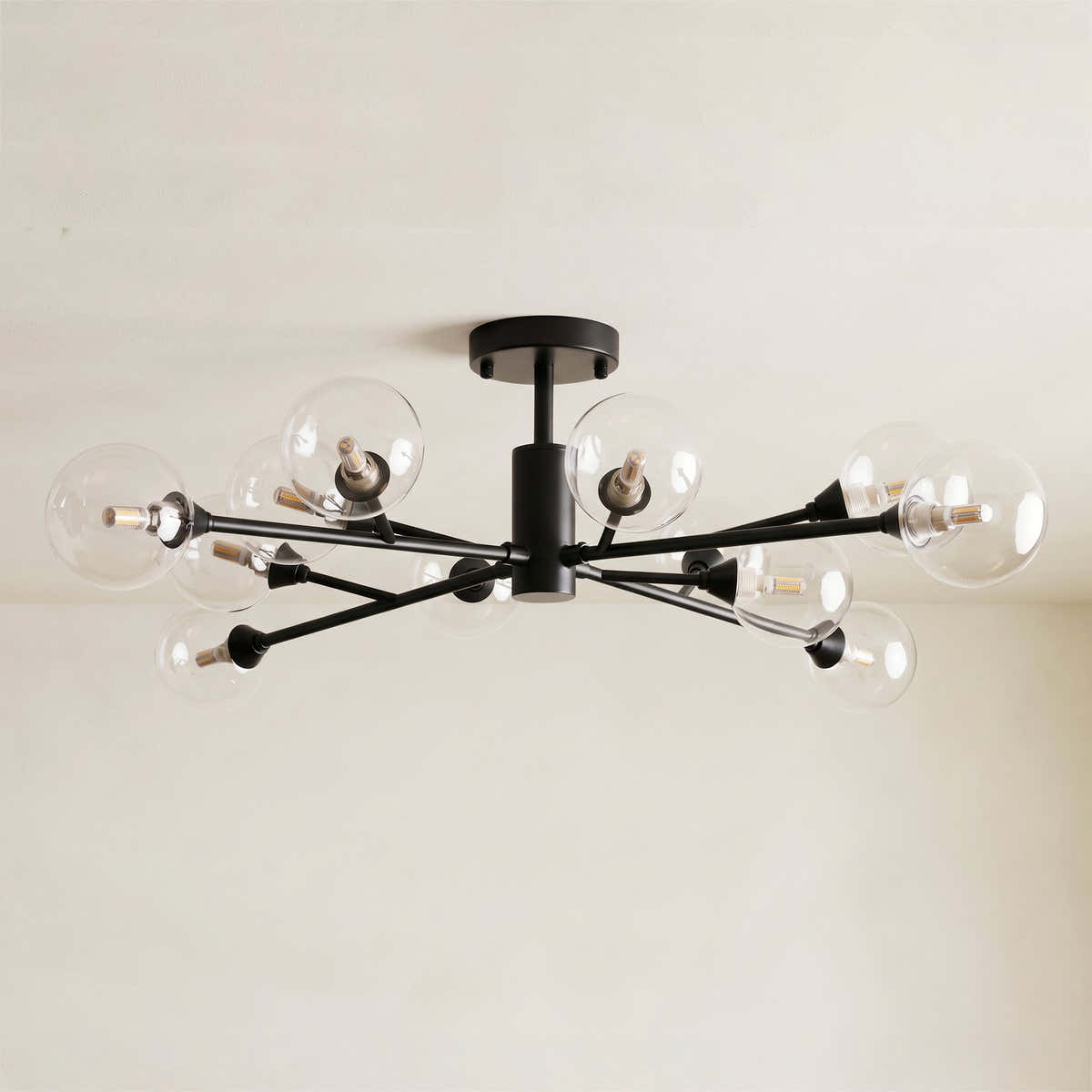 Apollo Glass Flush Mount 36" 47"