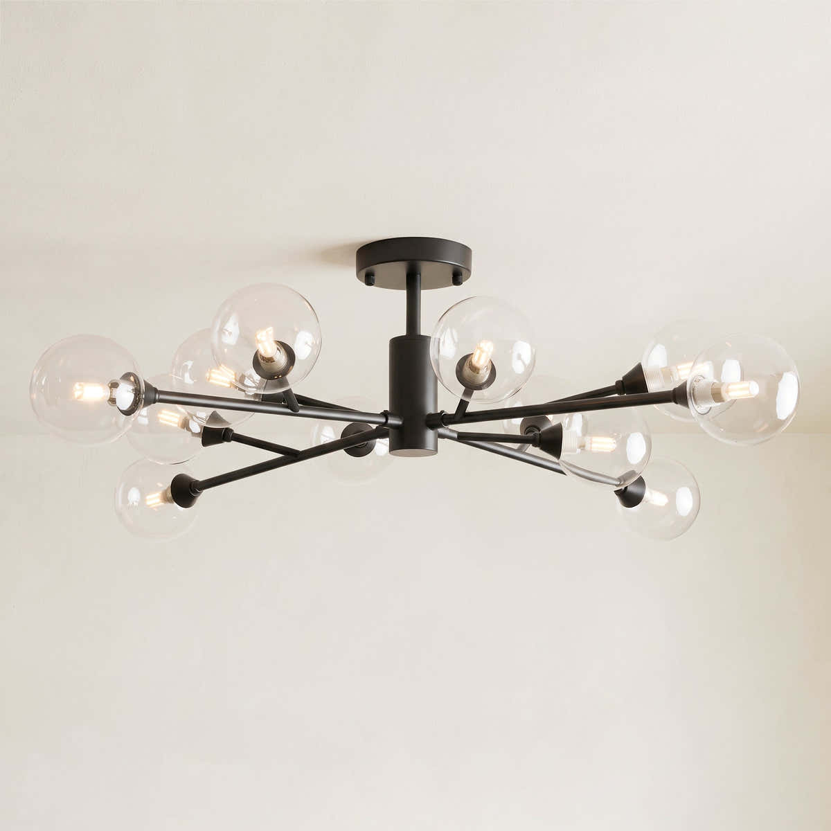 Apollo Glass Flush Mount 36" 47"