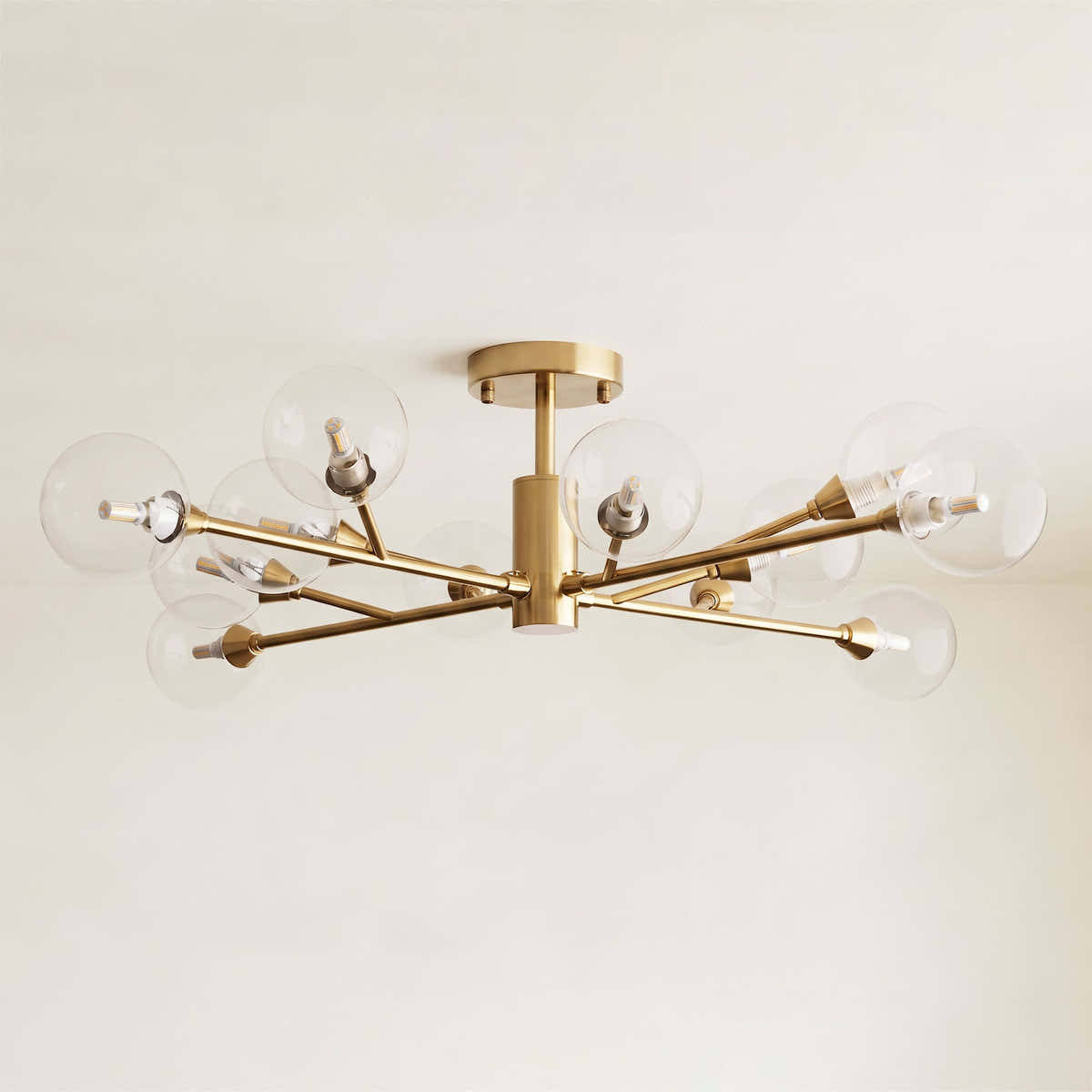 Apollo Glass Flush Mount 36" 47"