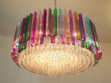 Murano Chandelier – Triedri Round – 391 prisms – Multi