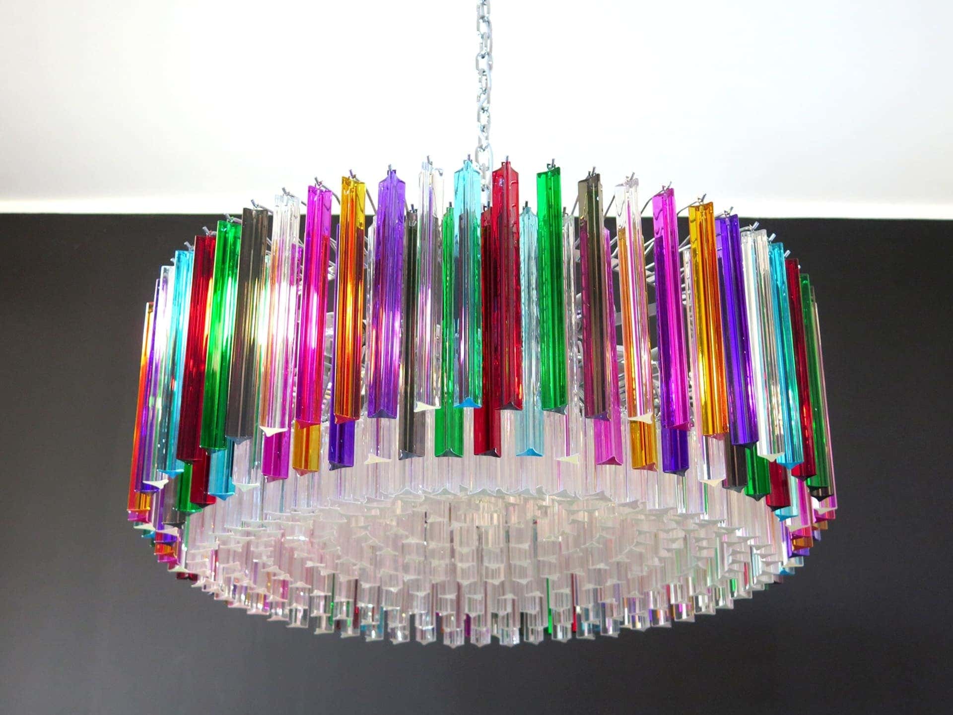 Murano Chandelier – Triedri Round – 391 prisms – Multi
