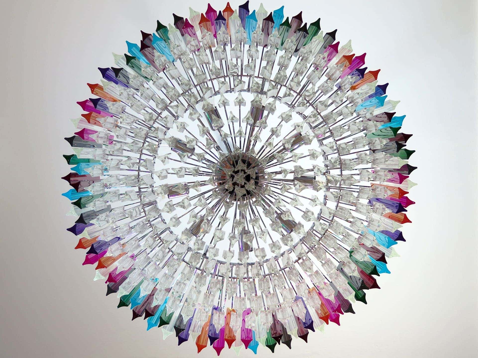 Murano Chandelier – Triedri Round – 391 prisms – Multi