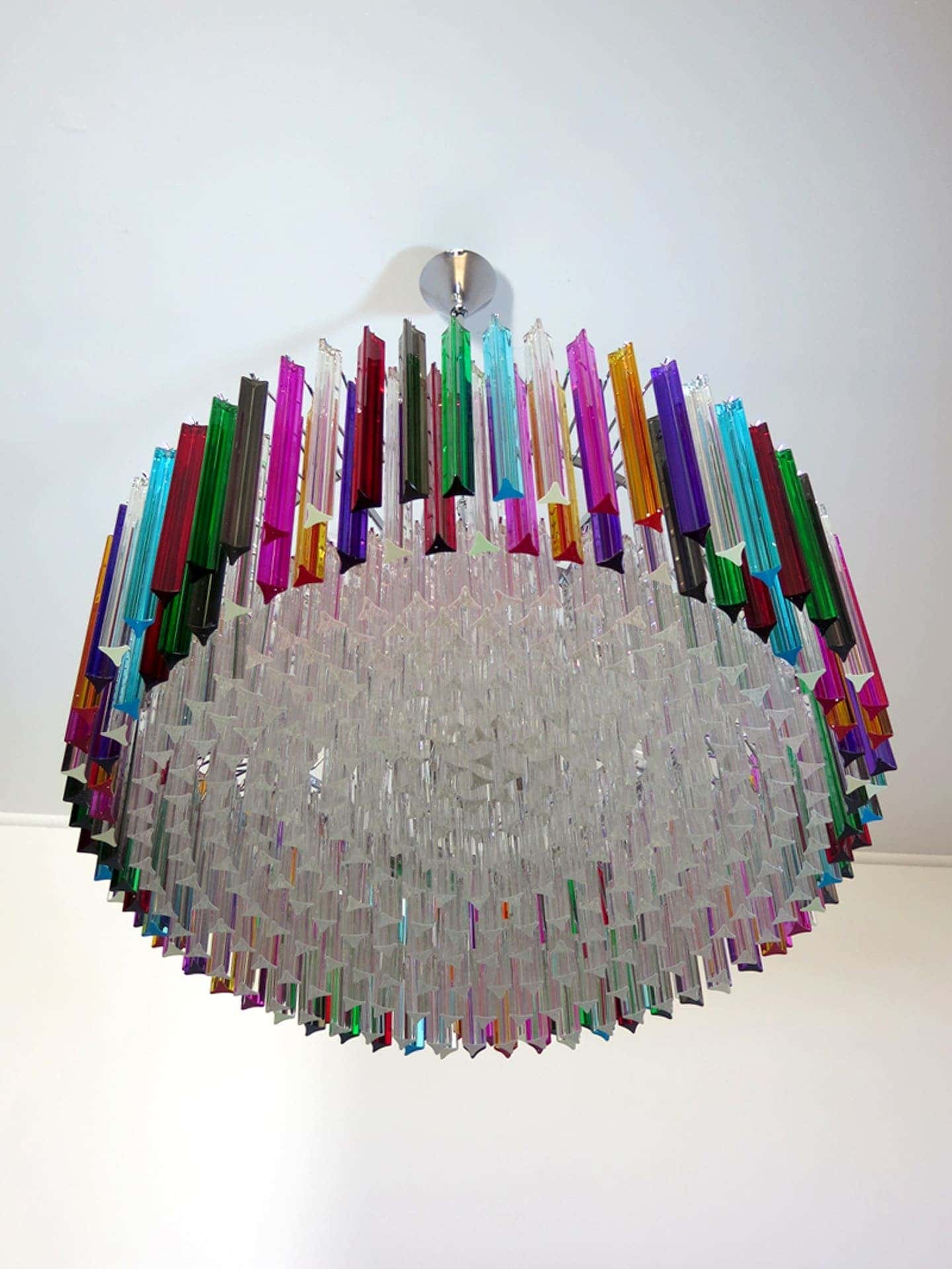 Murano Chandelier – Triedri Round – 391 prisms – Multi